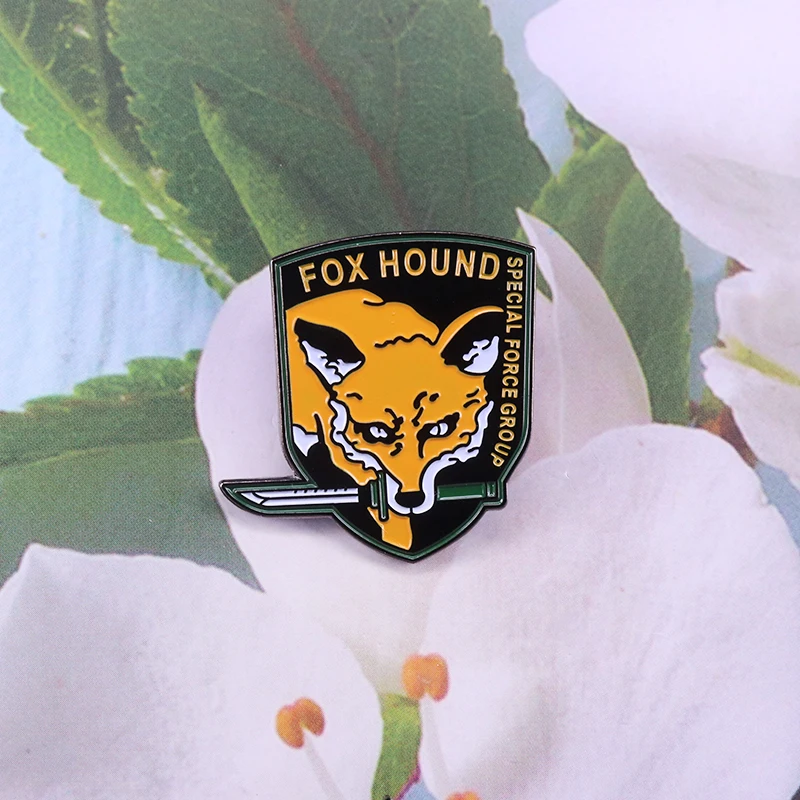Fox hound special forces lapel pin Metal Gear Solid fans collection show your loyalty to Big boss