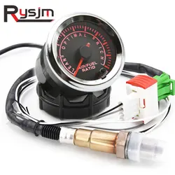 52mm Air Fuel Ratio Gauge 7 Color backlight + Narrowband O2 Oxygen Sensor Car Gauge Fit for 12V Car Air Fuel Ratio AFR Sensor