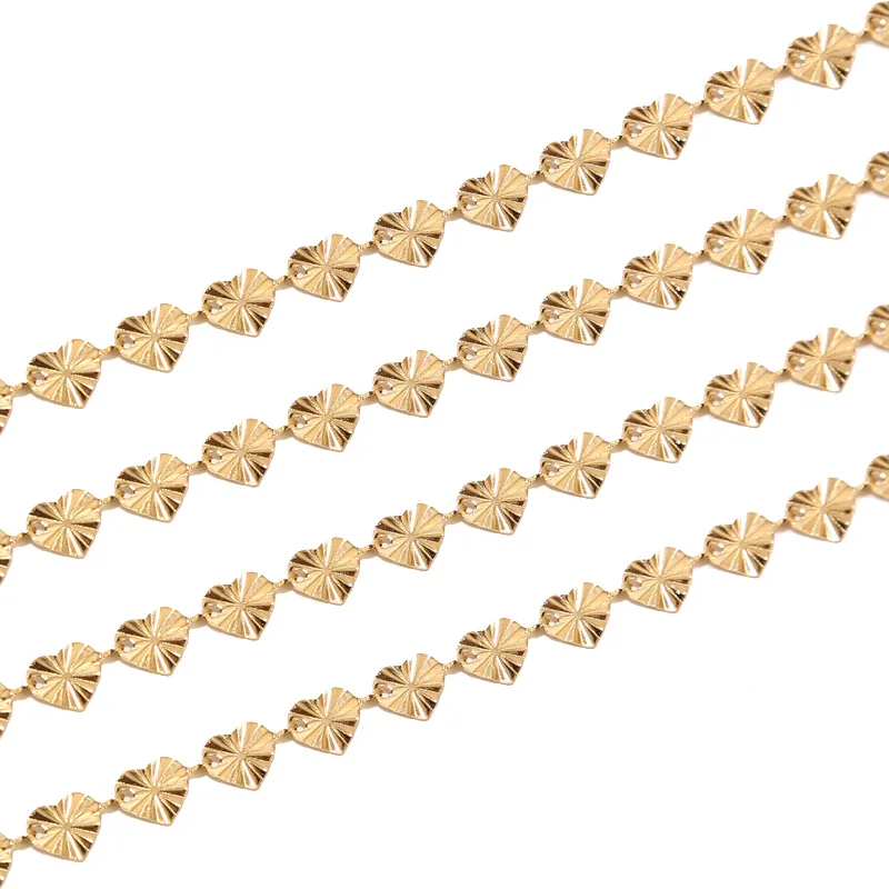 

3 м нержавеющая сталь 6 мм подвески в форме сердца ручной работы звенья цепи для DIY ожерелья браслеты фурнитура для изготовления ювелирных изделий