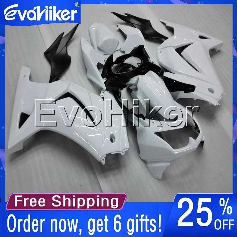 Custom motorcycle plastic cover for ZX250R EX250 2008 2009 2010 2011 2012 ABS fairing Injection mold white