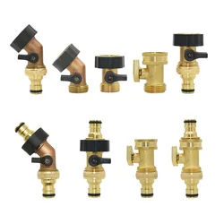 Jardim Tap Rosca Válvula Conector Rápido, Cobre Metal Rosca Tubo de Água Conector, Jardim Faucet Adapter, 3/4 