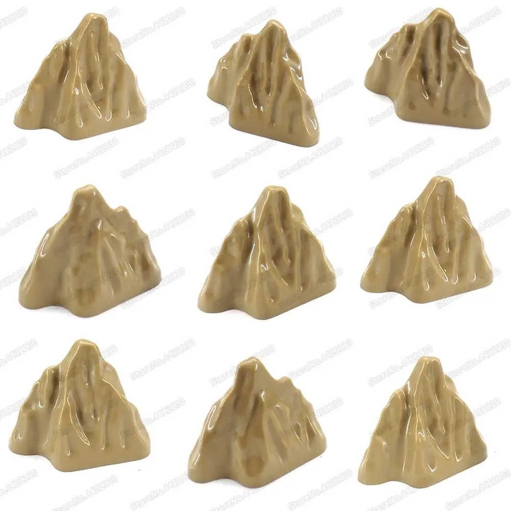 Field Mountain Building Block Accessories Assembling Moc City View Military Army Figures Combat WW2 Model Scenes Child Gift Toys