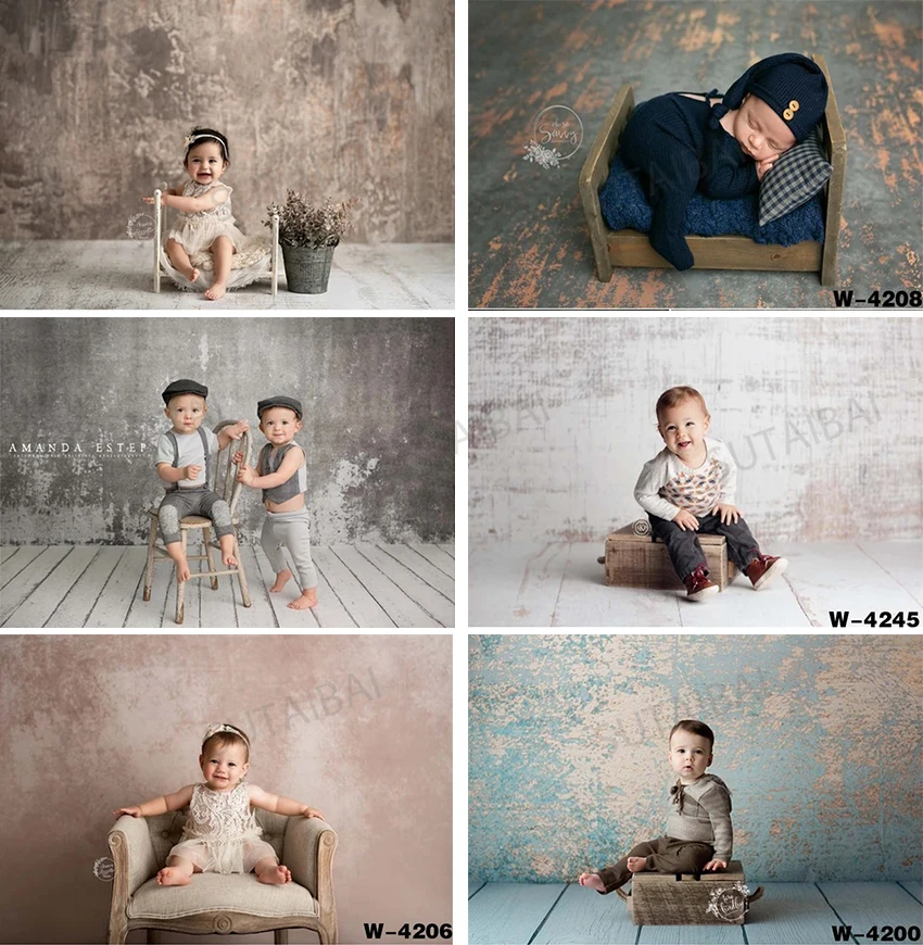 Retro Brick Wall Photography Backdrops Grunge Cement Peeling Brick Photo Background for Studio Newborns Baby Portraits Photocall