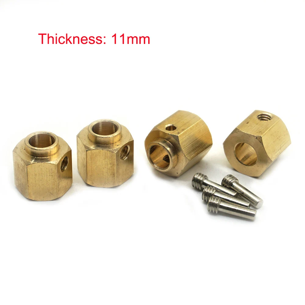 AXSPEED 5/8/9/10/11/12/15/20 mm schweres Messing 12 mm Radnaben Sechskant verlängerter Adapter für TRX-4 TRX-6 1/10 RC Crawler Autoteile – Detail 29