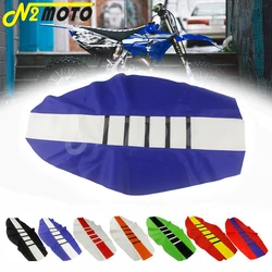 Enduro Motocross Custom Ribbed Gripper Traction Seat Cover for  Yamaha YZ YZF WR YZ-X YZ-FX WRF TTR 85 125 250 450 White Blue