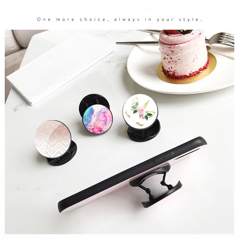 ZUCZUG lovely unicorn malowane składane stojaki na telefon do smartfonów i tabletów telefon komórkowy uniwersalny uchwyt na palec