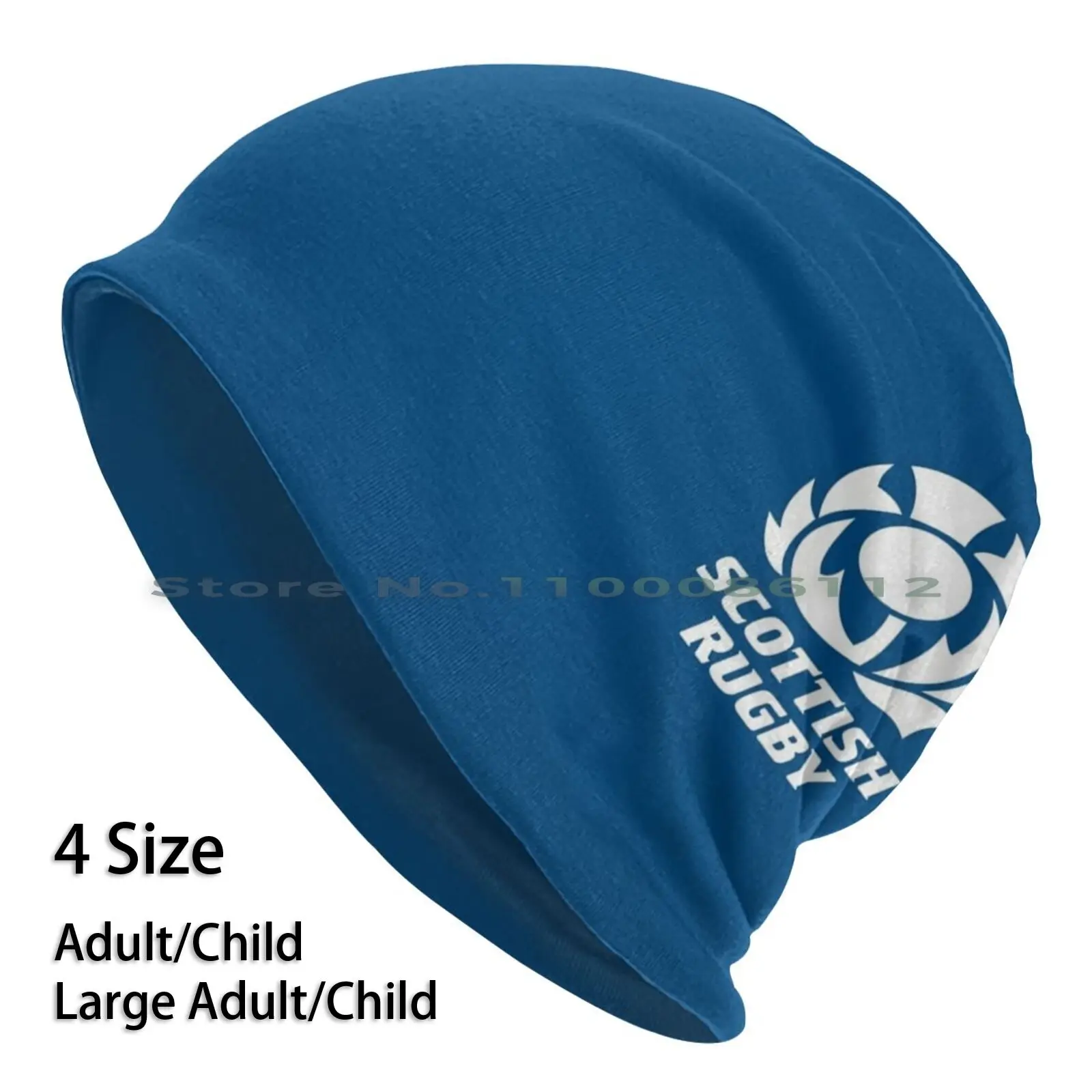 Scottish Rugby White Logo Beanies Knit Hat Scotland Scottish Rugby The Thistle Thistles Six Nations 6 Nations Edinburgh Flag Uk