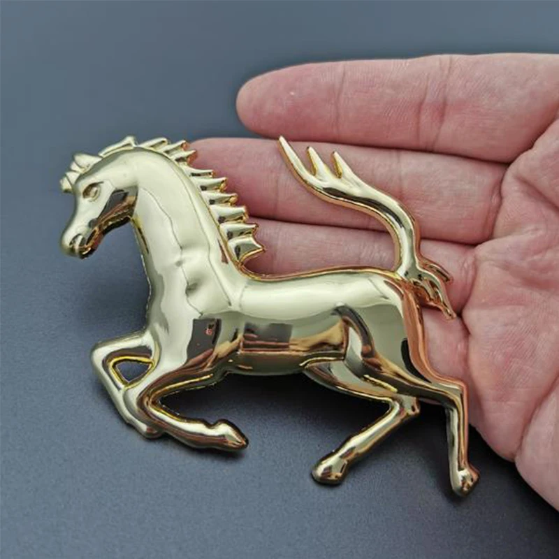 3D Metal Silver Running Horse Emblem Decal Stickers For Car Trunk Fender Window Bumper Body Badge Car Styling Accessories