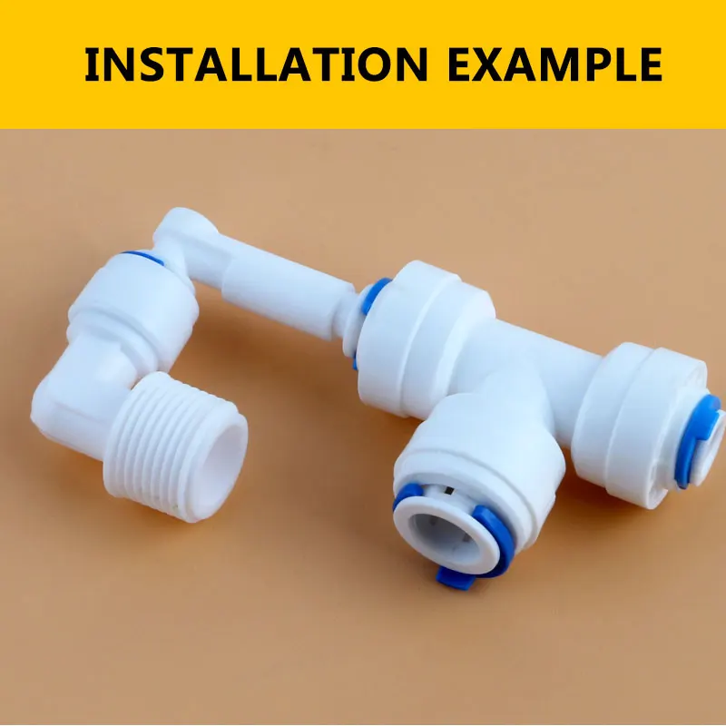 1/4 "-1/4'' LประเภทBoltข้อศอกROเครื่องกรองน้ำHardปลั๊กBolt Quickการเชื่อมต่อท่อการปิดกั้นเส้นผ่านศูนย์กลาง6.5มม.ข้อต่อ