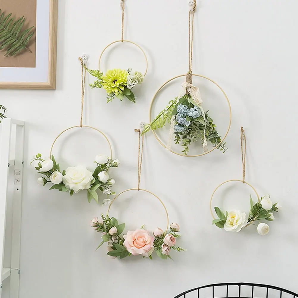 Holz Rahmen Floral Kreis Hoop Set Macrame Craft Hoop Bambus Ringe für DIY Blume Kranz Decor Traum Catcher Kunst Handwerk 10 ~ 30cm