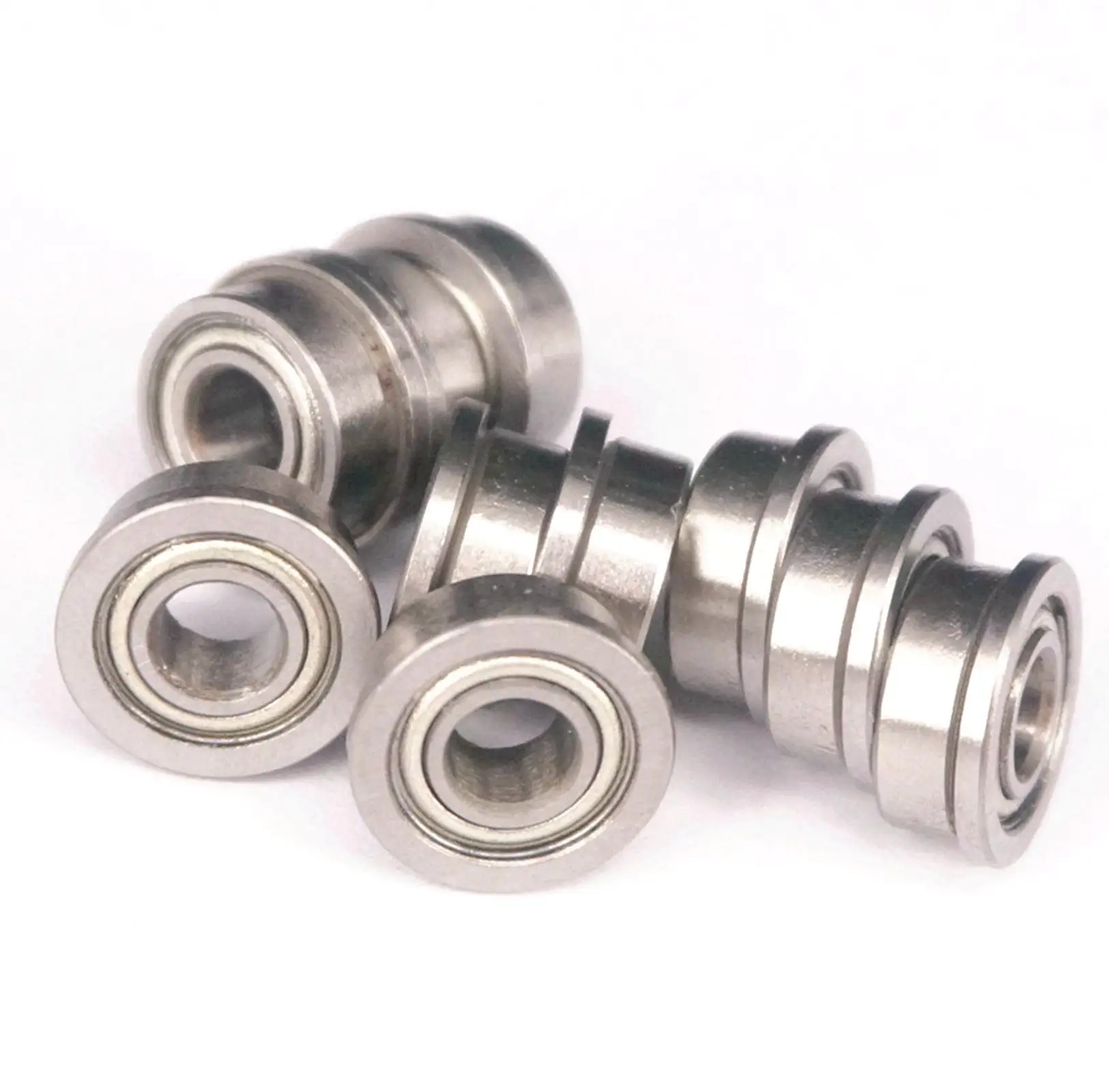 10pcs I.D 2-6mm ABEC1 ABEC3 Metal Shielded Flange Bearing Toy DIY F682 F683 F684 F693 F694 F6704 F628 F6701 F624 F697 F605 F626