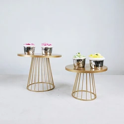 20/ 25cm Metal Cake Stand Wedding White Gold Dessert Display Rack Birthday Party Decoration Food Cupcake Stand Cake Tray