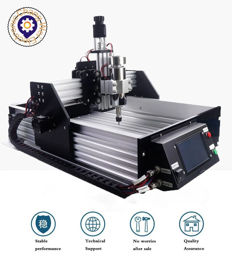 Hot！2634 CNC engraving machine chip polishing pcb desktop DIY relief nema17，400W high-power cold air spindle。