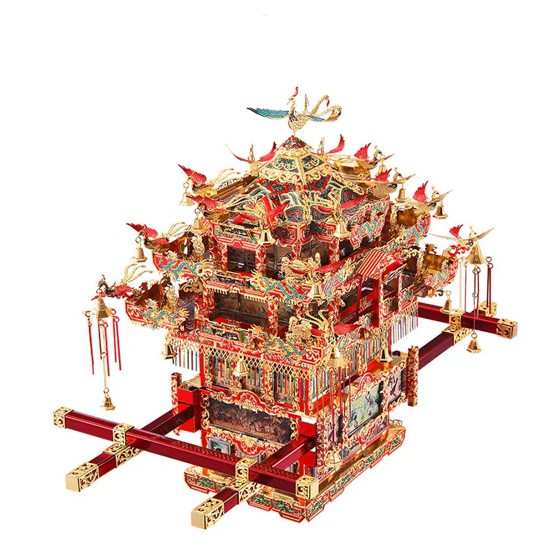 

Piececool 3D Metal Puzzle Bridal Sedan Chair DIY Jigsaw Model Building Kits Gift And Toys For Adults Children