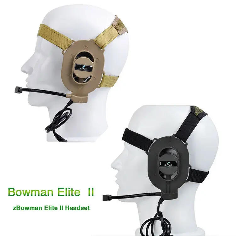 NEW Z-TAC Bowman Elite II Headset Adjustable Single Side Earpieces Tactical Hunting