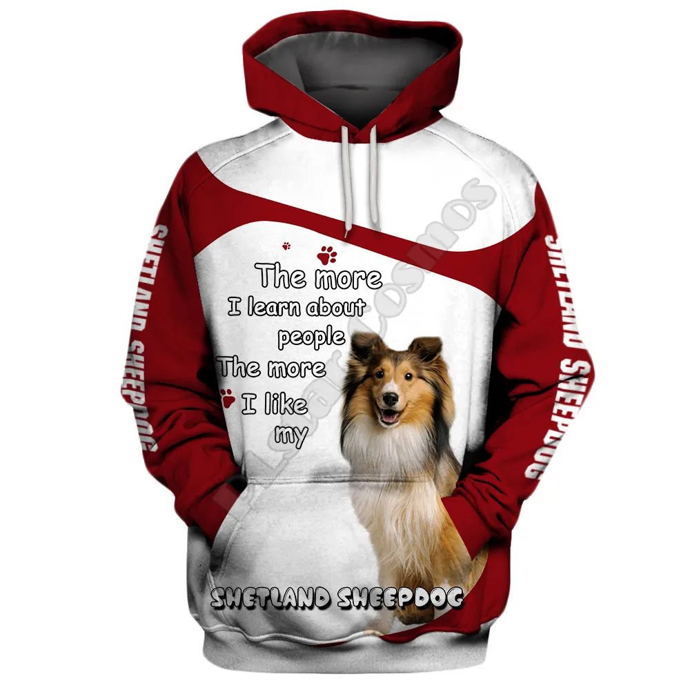 Shetland Sheepdog 3D Hoodies Printed Pullover Men For Women Funny Animal Sweatshirts Fashion Cosplay Apparel Sweater 02