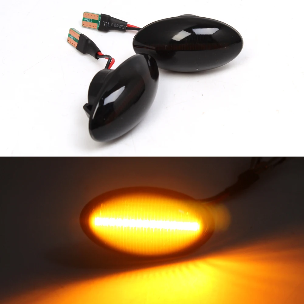 

12V Flowing Side Repeater Lamp Dynamic LED Side Marker Light Panel Lamp Error Free For BMW MINI Cooper R50 R52 R53 Sidewalk