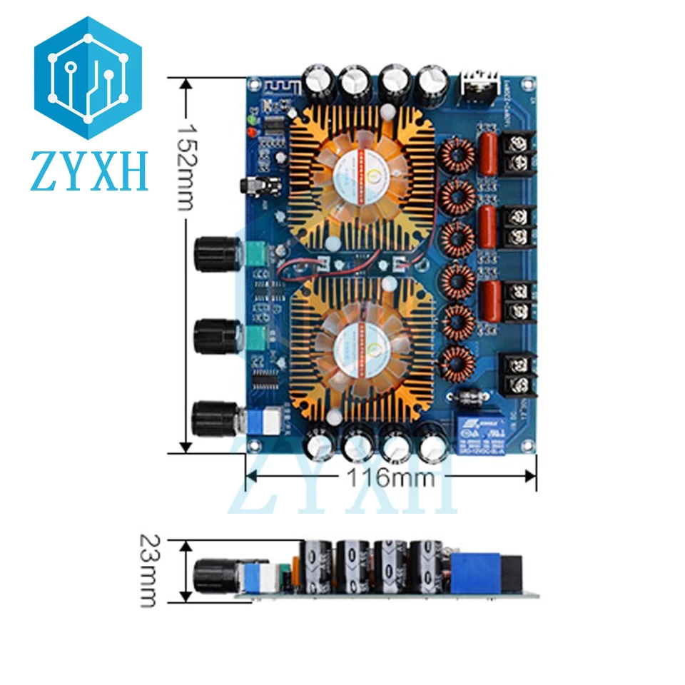 Original XH-A128 TDA7498ETR Bluetooth 5.0 Digital Power Amplifier Board 160W*2+220W Subwoofer Stereo Audio AMP Home Theater