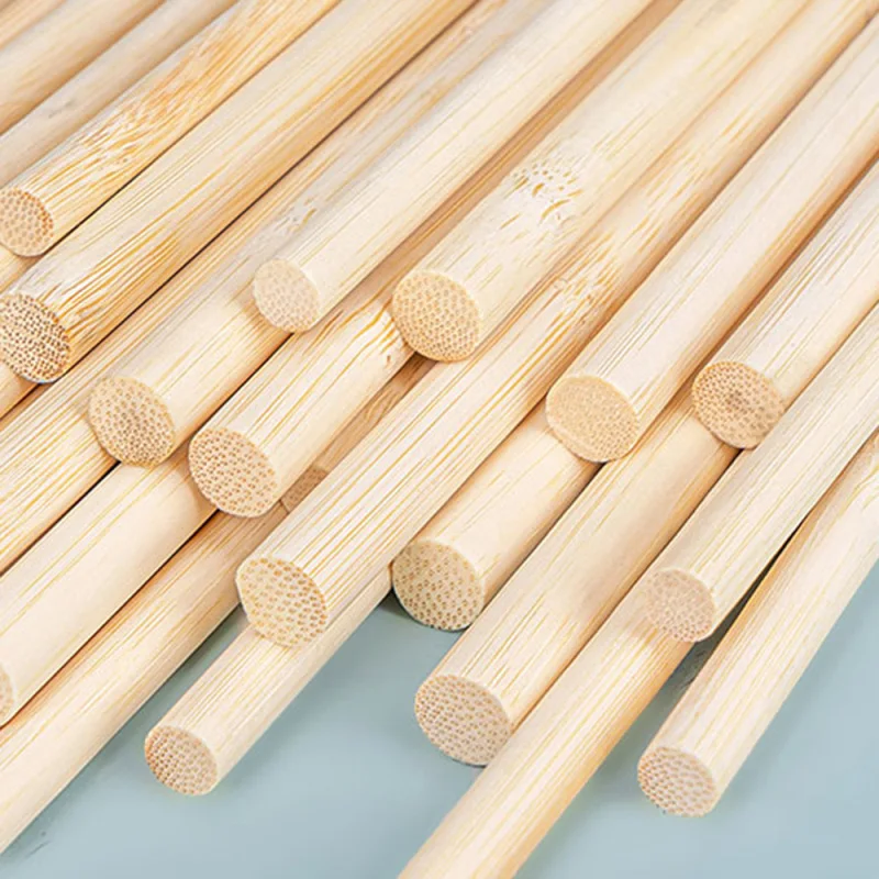 Multi Size Round Bamboo Sticks DIY Handmade Craft Making Small Wooden Stick Material For Flower Pole Supplies