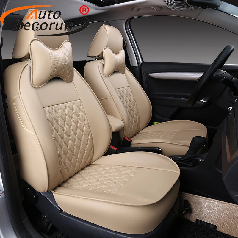 

AutoDecorun Automobiles Seat Covers for Fiat Linea Seat Cover Sets Accessories Custom Fit PU Leather Car Cushion Support Styling