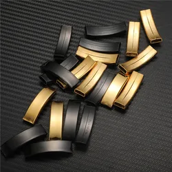 10PCS/Lot Stainless Steel Bend Geometric Tube Charms Pendant For Jewelry DIY Making Tube Bar Accessories