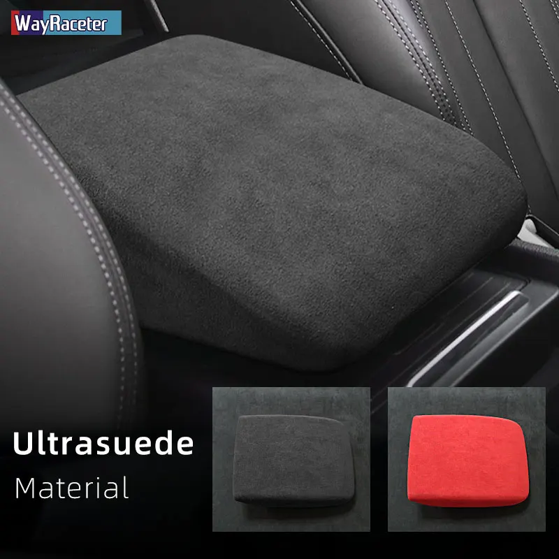 

Ultrasuede Car Interior Center Console Armrest Box Panel Cover Sticker For Audi Q5 Facelift 2021 2022 Sportback Accessories