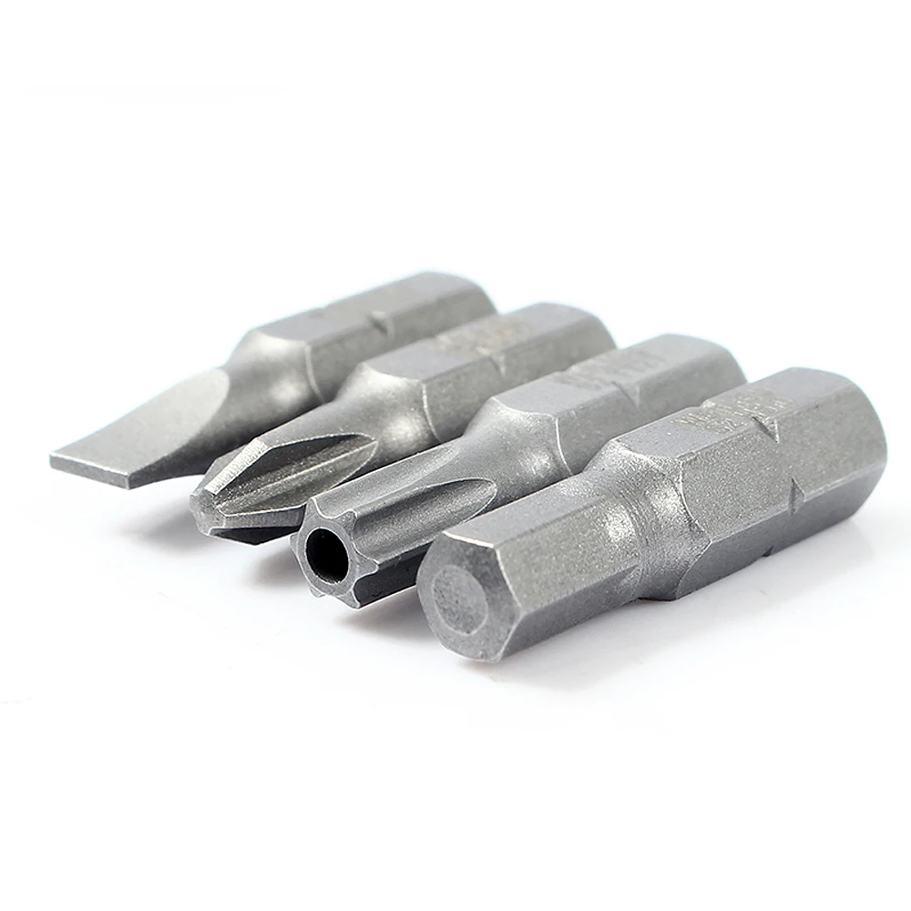 1/4 "6.35mm hex shank phillips/entalhado/hex/torx chave de fenda bit s2 liga aço chave de fenda elétrica bits para ferramentas elétricas