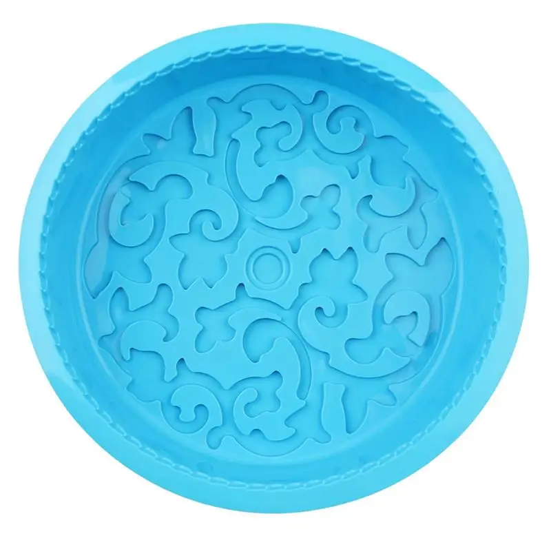 Sky-blue Silicone Flower Shape Cake Pan DIY Non-Stick Cute Round Pie Pan Cake Mold DIY Baking Tools Accessories