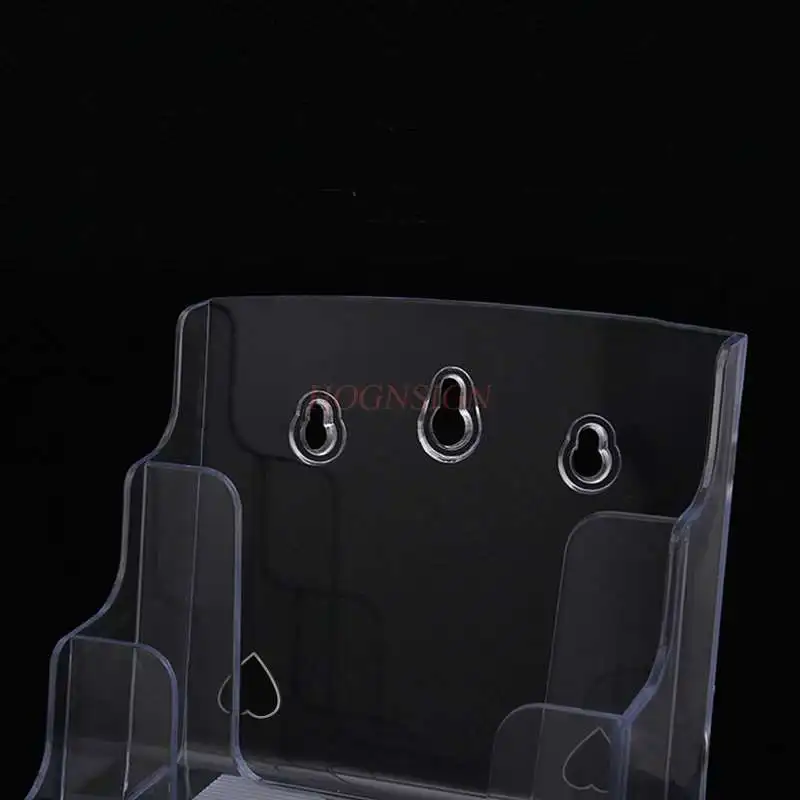 

Four-layer a4 desktop transparent data shelf display box leaflet single-page directory shelf wall acrylic information box