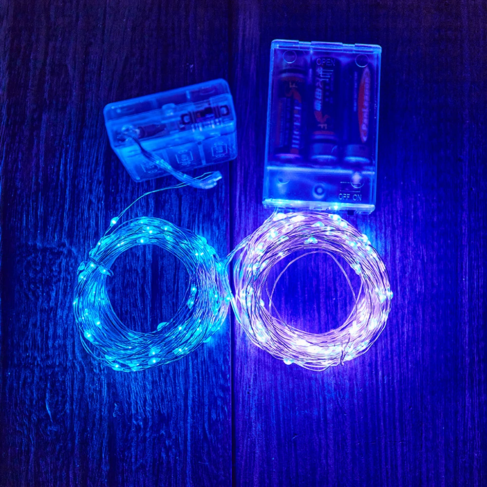 2M 3M 4M 5M 10M Led String Lights Waterproof Fairy Lights 3AA Battery Operated Christmas Wedding Party Decoration Garland