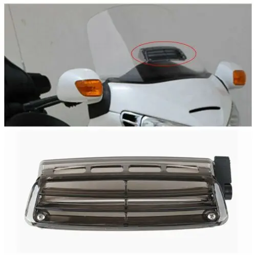 Motorcycle Windscreen Windshield Fresh Air Flow Vent For Honda Goldwing GL1800 2001-2017 2016 2015 14 13 12 11 2010 smoked/clear