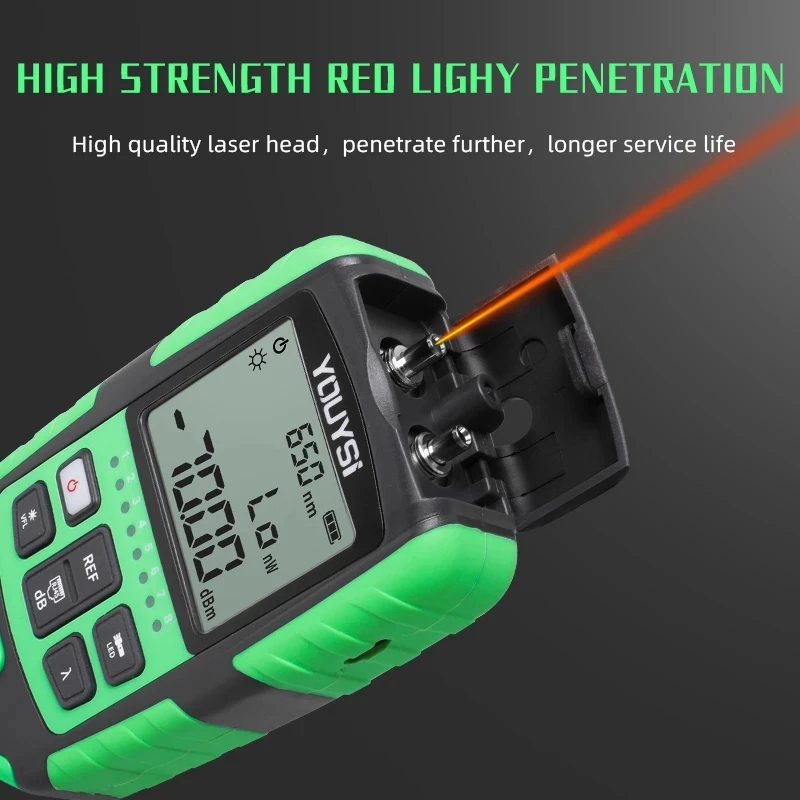 5G Optical Fiber Power Meter  4 in1 10 Wavelength  OPM Visual Fault Locator Network Cable Test Optical Fiber Tester VFL