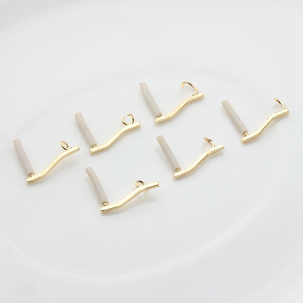 Zinc Alloy  Distorted Long Tip Earrings Base Connectors Linker 1*20mm 6pcs/lot For DIY Earrings Jewelry Making Accessories