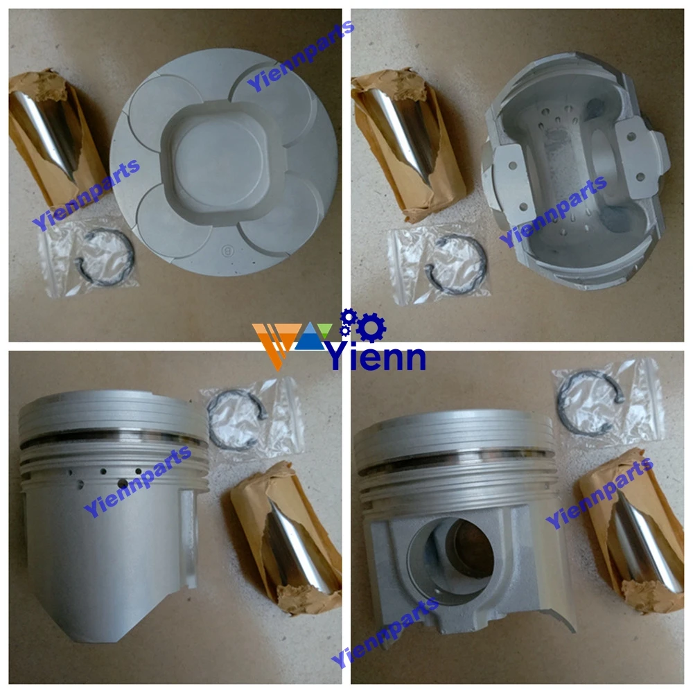 For Isuzu 6RB1 Piston With Pin Clips 1-12511-066-1 For HITAICHI EX300-2/3/5 Excavators  Diesel Engine Parts