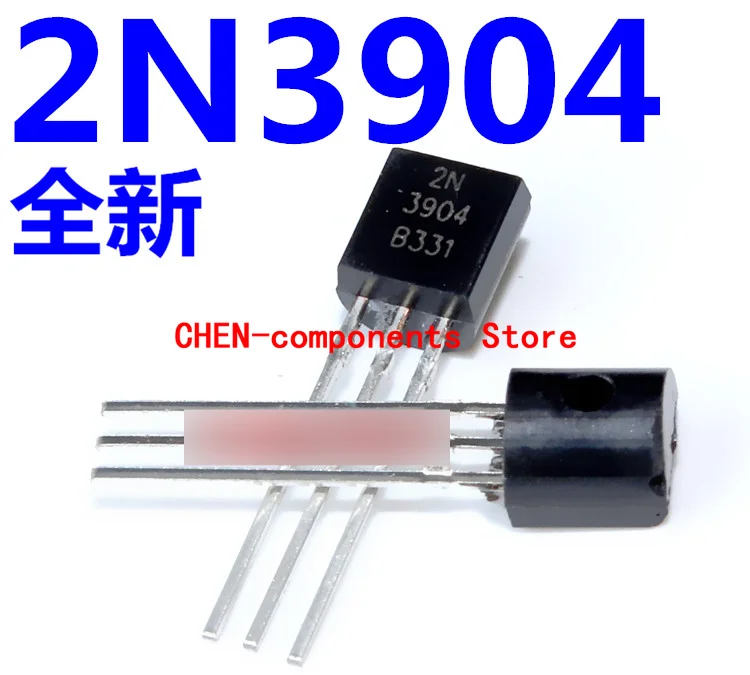100pcs 2N3904 TO-92 straight Insert NPN Power transistor