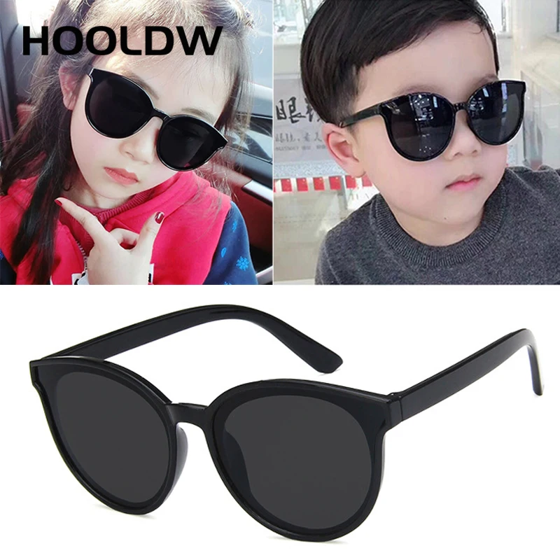 

HOOLDW New Round Kids Sunglasses Brand Designer Children Sun Glasses Boys Girls UV400 Mirror Protection Outdoors Goggle Glasses