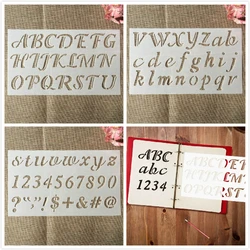 3Pcs 30*17cm Alphabet English Letters DIY Layering Stencils Painting Scrapbook Coloring Emboss Decor Template