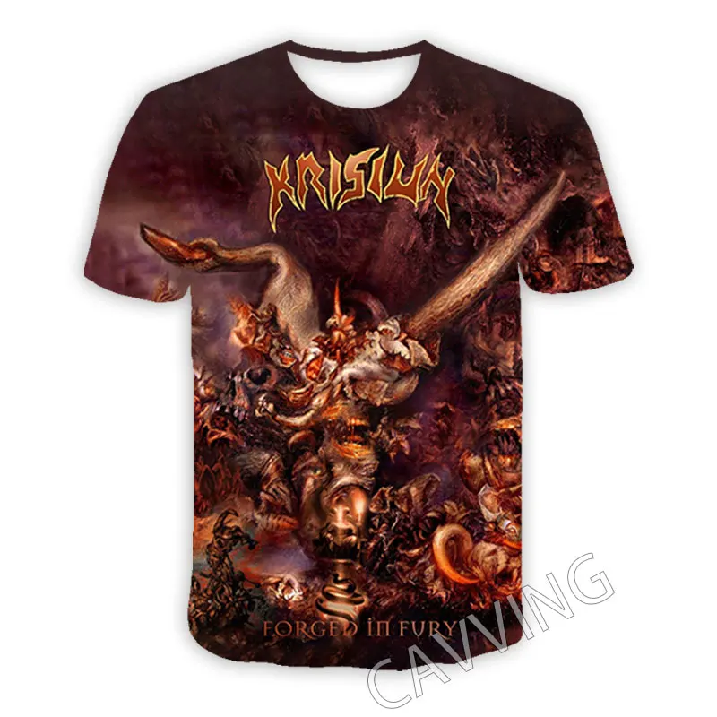 CAVVING 3D Printed  Krisiun Rock  Casual T-shirts  Hip Hop T Shirts Harajuku Styles Tops Clothing for Men/women