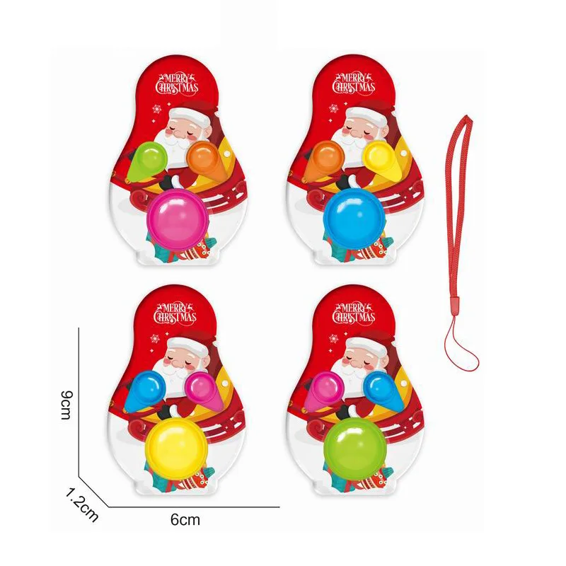 New Popits Fidget Toy Anti-stress Pop Its Simple Dimple Squeeze Christmas Gift Keychain Push Bubble Toys For Children Restless