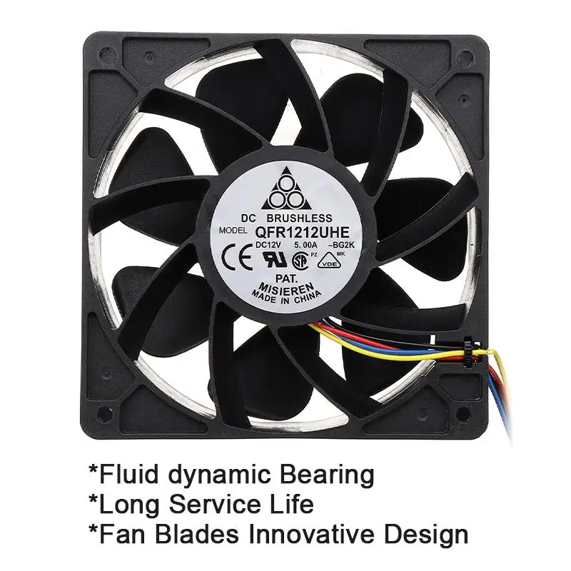 7500RPM مروحة التبريد 4-pin موصل استبدال ل Antminer Bitmain S7 S9 12 فولت الكمبيوتر وحدة المعالجة المركزية مروحة التبريد