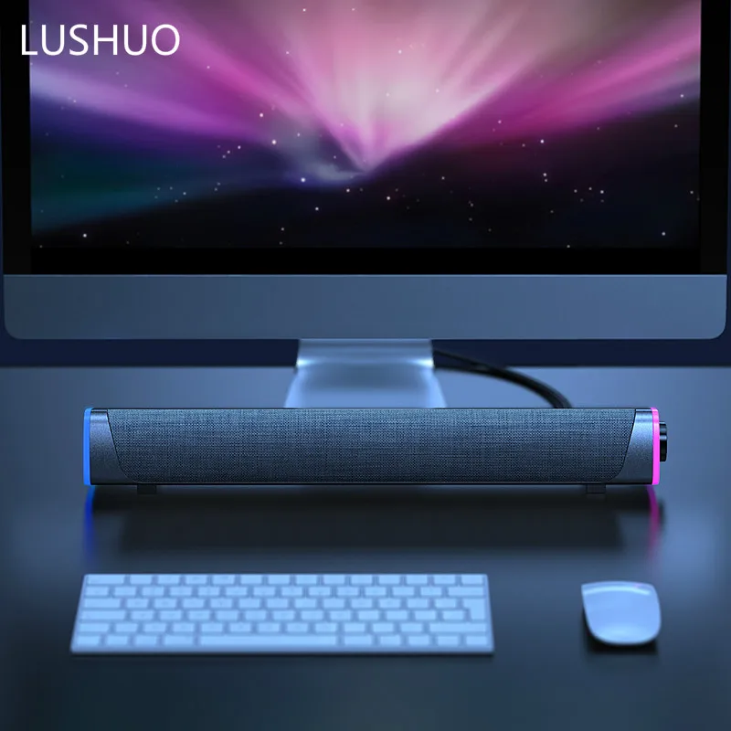 

ТВ-Саундбар LUSHUO 3D Surround soundbar, Bluetooth-колонка, проводные компьютерные колонки, колонка s, звуковая панель для ноутбука, ПК, театра, ТВ, Aux 3,5 мм