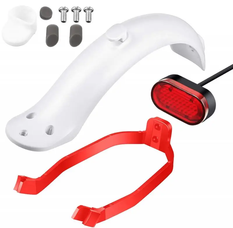 Durable Scooter Mudguard for Xiaomi Mijia M365 M187 Pro Electric Scooter Tire Splash Fender with Rear Taillight Back Guard