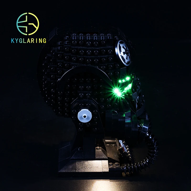 Kyglaring Led Lighting Set DIY Toys for 75274 TIE Fighter Pilot Helmet Blocks Building