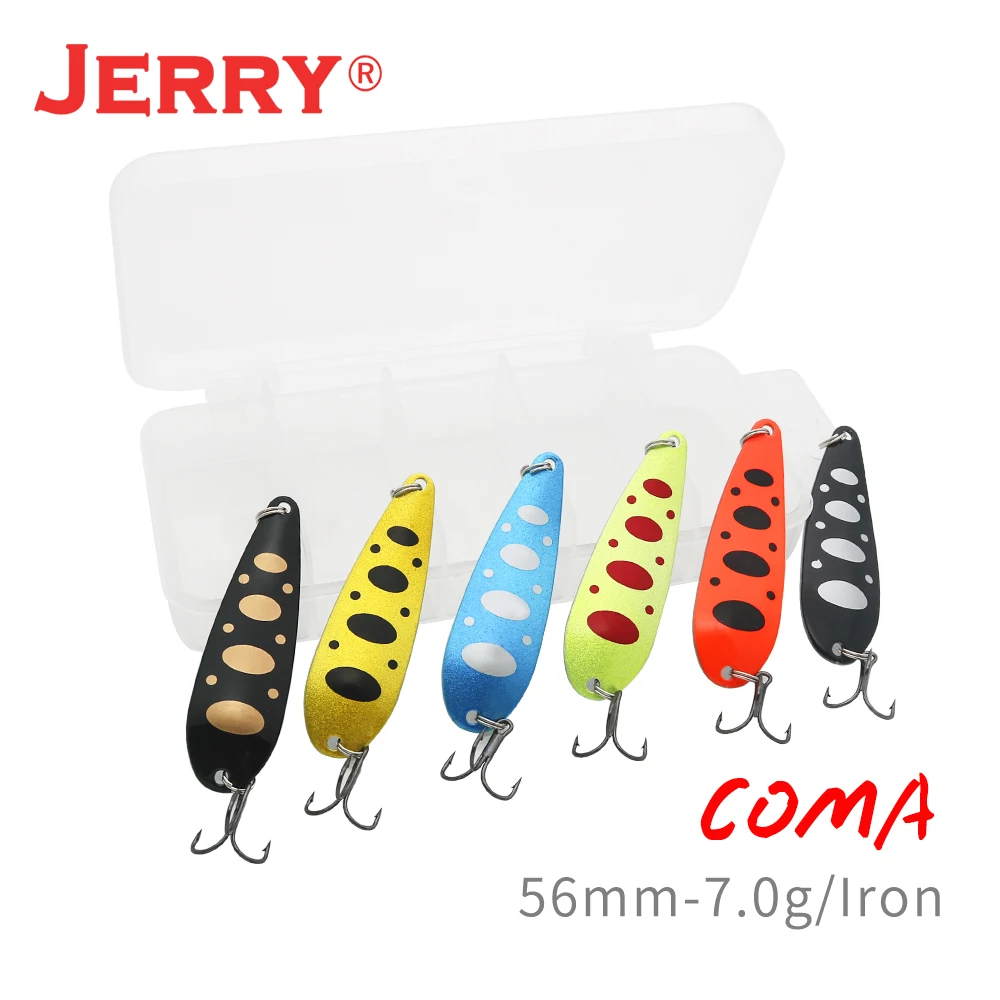 Jerry Coma Metal-Spoon Fishing Lure Set Spinner Bait Glitter Long Casting Deep Diving 7g Mixed Artificial Pesca