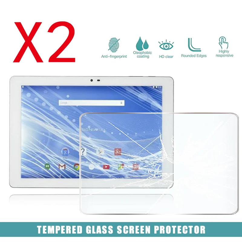 

2Pcs Tablet Tempered Glass Screen Protector Cover for Insignia Flex 10.1" NS-P16AT10 Tablet Computer Explosion-Proof Screen Film