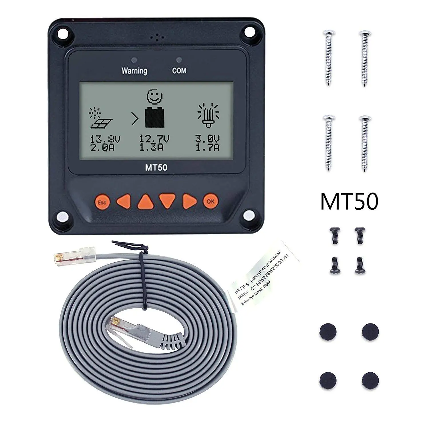 Remote Meter MT-50 For EPever EPsolar MPPT Solar Charge Controller Tracer-AN  Series With LCD Real-time Display Data And Status