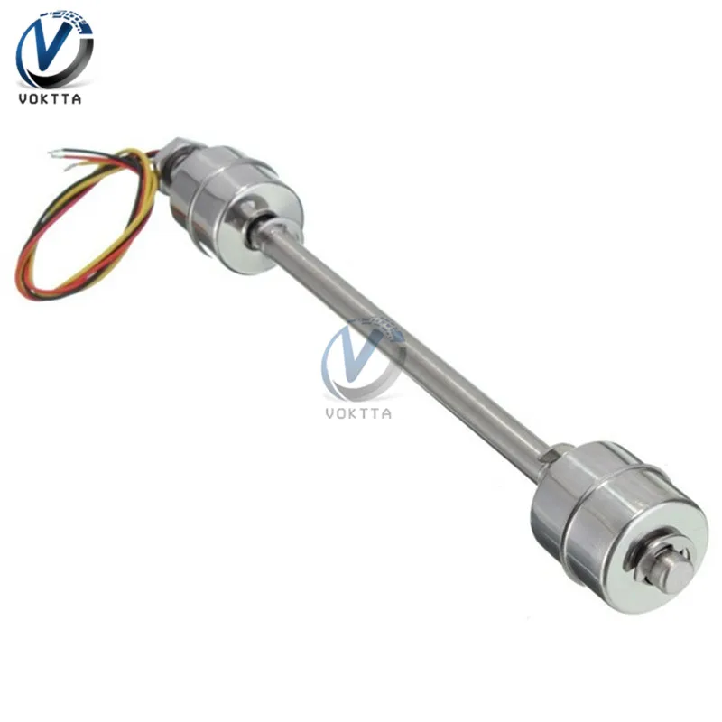 220V 200mm Stainless Steel Double Float Liquid Float Switch Water Level Sensor Module for Water Tank Liquid Level Controller