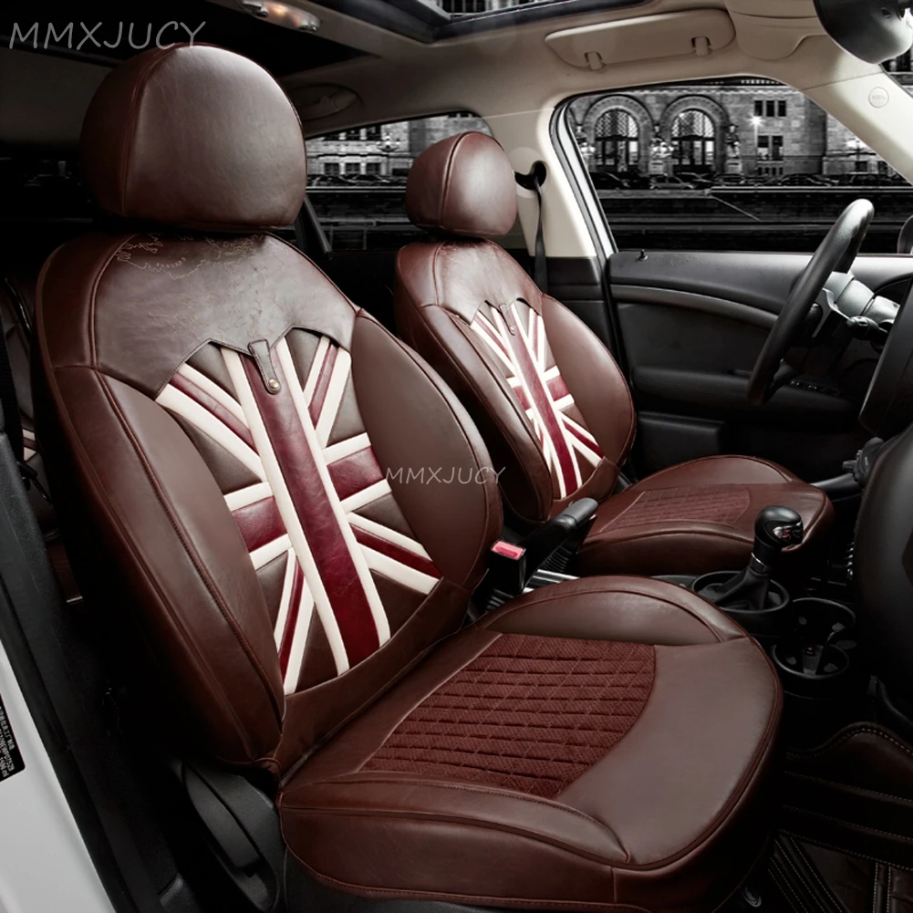 PVC Material Union Jack Style Front Rear Seat Cover for mini cooper F56 F55 F54 F60 R60 Made to Order