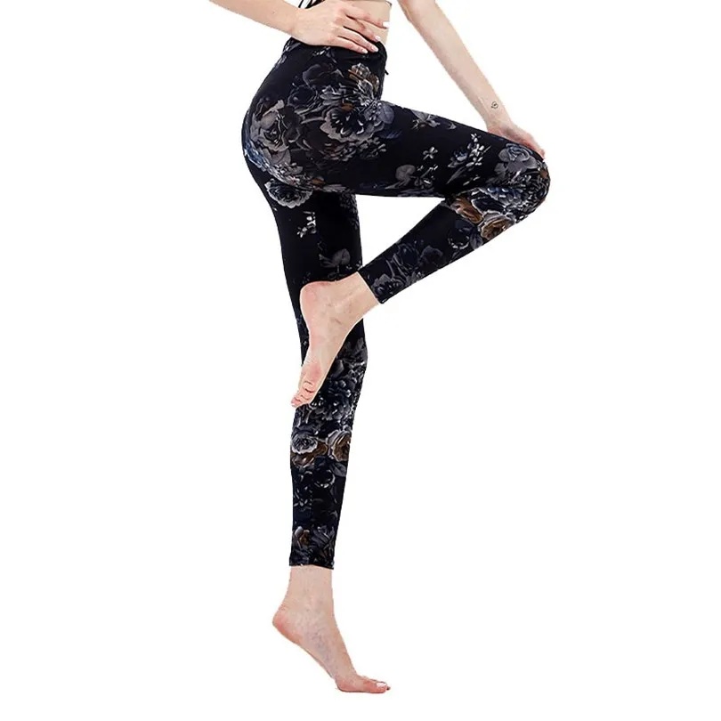 VISNXGI Women Fashion Legging Printing Leggins Slim High Waist Leggings Woman Pants Stretch Workout Push Up Ankle-Length Legging