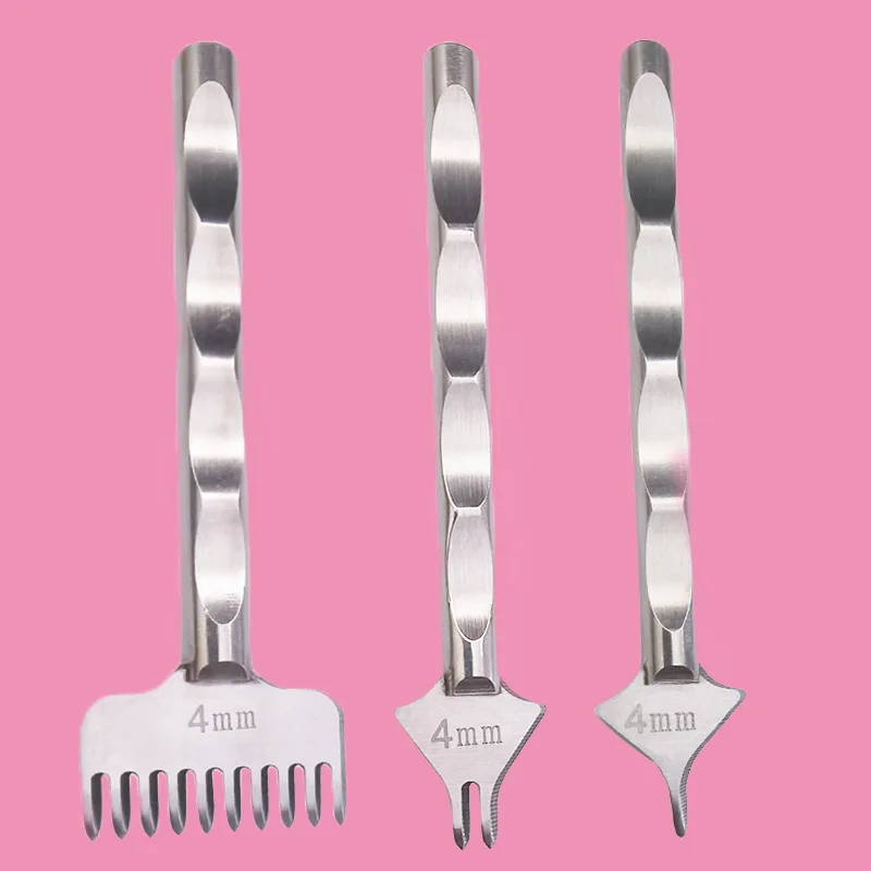 

3/4/5/6mm polised Anti slip and Anti rust Leather Craft Punching Hole Tool Leather Stitching Sewing Punches Stitching Punch